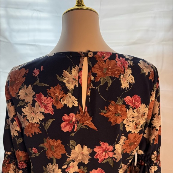 Peach Love California Blue Pink Bell Sleeve Halter Midi Sundress - Picture 5 of 8